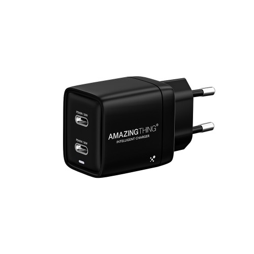 OEM Amazing Thing Wall charger Speed Pro EUPD40WBK - 2xType C - PD 40W 3A black image 1