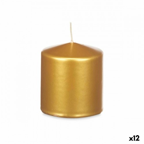 Candle Golden 9 x 10 x 9 cm (12 Units) image 1