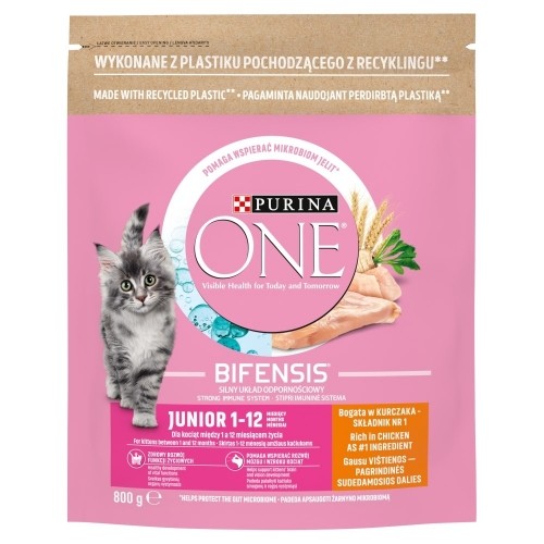 Purina Nestle PURINA One Bifensis Junior - dry cat food - 800 g image 1