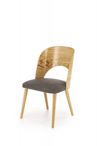 Halmar CADIZ chair, natural / grey image 1