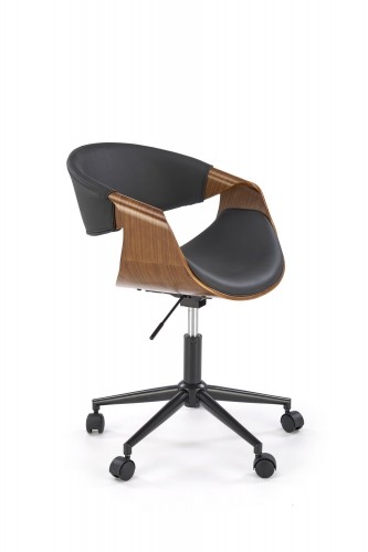 Halmar BILBO office chair, black / walnut image 1