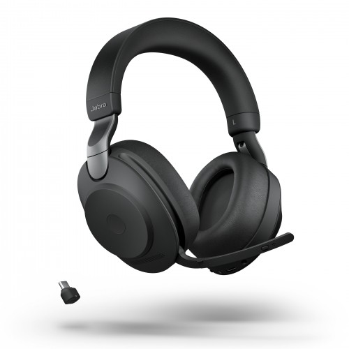 Jabra Evolve2 85 Headset, Stereo, kabellos, schwarz Bluetooth, inkl. Link 380 USB-C, inkl. Ladestation image 1