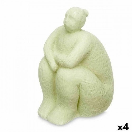 Gift Decor Декоративная фигура Зеленый Dolomite 18 x 30 x 19 cm (4 штук) Женщина Сидя image 1