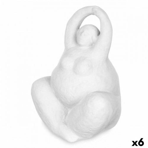 Gift Decor Dekoratīvās figūriņas Balts Dolomite 14 x 18 x 11 cm (6 gb.) Dāma Yoga image 1