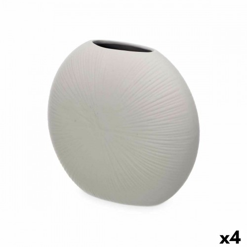 Vase Grey Ceramic 29 x 26 x 11 cm (4 Units) Circular image 1