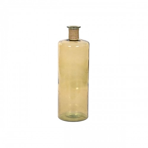 Vase Home ESPRIT Yellow Rope Tempered Glass 25 x 25 x 75 cm image 1