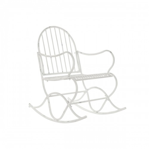 Rocking Chair Home ESPRIT White Metal 60 x 90 x 96,5 cm image 1