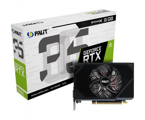 Graphics Card|PALIT|NVIDIA GeForce RTX 3050|6 GB|GDDR6|96 bit|PCIE 4.0 16x|GPU 1442 MHz|Single Slot Fansink|1xHDMI|1xDisplayPort|NE63050018JE-1070F image 1