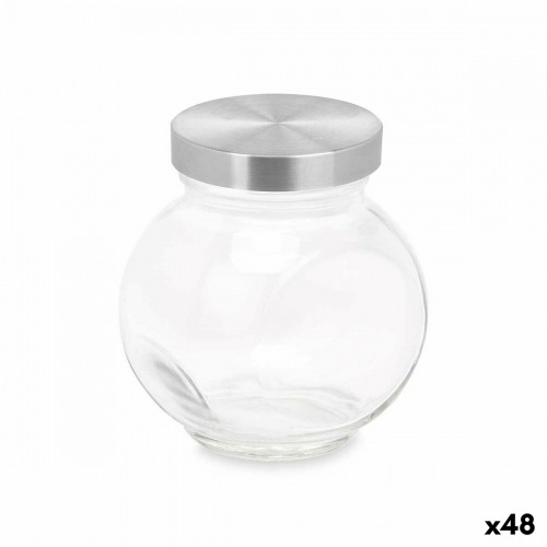 Biscuit jar Transparent Glass 180 ml (48 Units) With lid Adjustable image 1