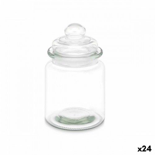 Vivalto Burka Caurspīdīgs Stikls 250 ml 8 x 13 x 8 cm (24 gb.) Ar vāku image 1