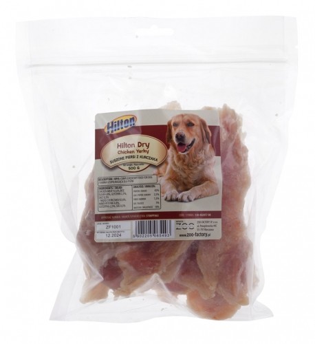 HILTON Dry chicken jerky - Dog treat - 500 g image 1