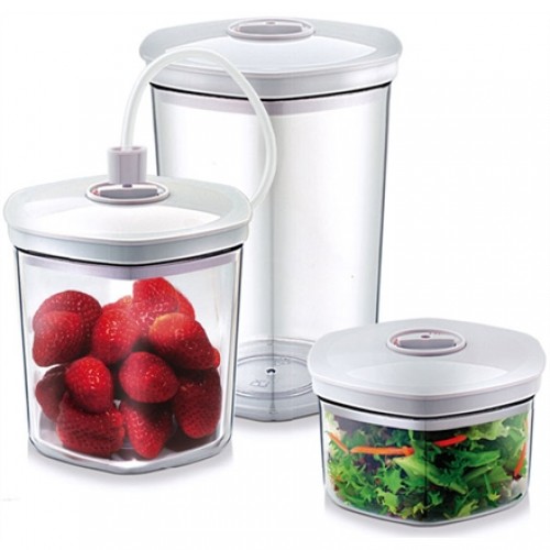 Caso Vacuum Canister Set 01260 3 canisters  White image 1