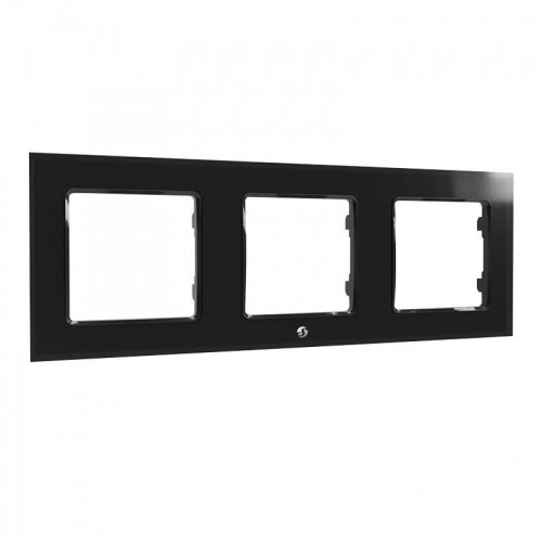 Switch frame triple Shelly (black) image 1