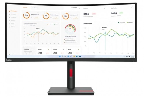 Lenovo ThinkVision T34w-30 Монитор 34" / 3440 x 1440 / 60 Hz image 1