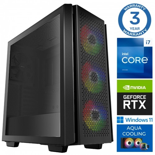 INTOP AQUA i7-14700F 32GB DDR5 2TB SSD M.2 NVME+2TB RTX3050 6GB WIN11Pro image 1