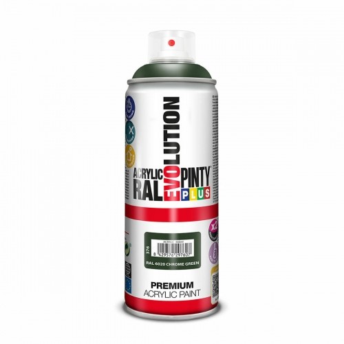 Аэрозольная краска Pintyplus Evolution RAL 6020 Темно-зеленый 400 ml хром image 1