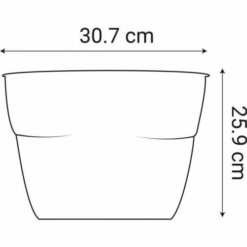 Pušķi EDA 77,3 x 30,7 x 25,9 cm Antracīts Tumši pelēks Plastmasa Ovāls Moderns image 1