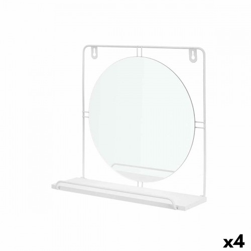 Gift Decor Spogulis Ar Montāžas Kronšteinu Balts Metāls Koks MDF 33,7 x 30 x 10 cm (4 gb.) image 1