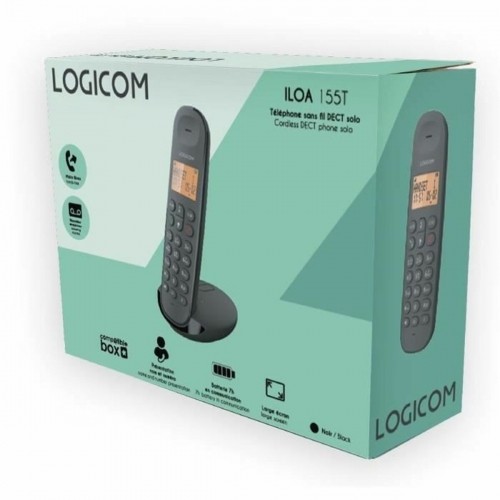 Fiksētais Telefons Logicom DECT ILOA 155T SOLO Melns image 1