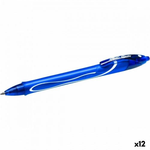 Gel pen Bic Gel-ocity Quick Dry Blue 0,3 mm (12 Units) image 1