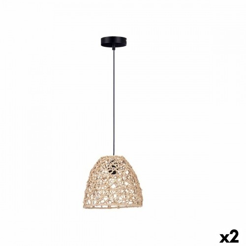 Ceiling Light Natural Rattan Cone-shaped 25 x 21 x 25 cm (2 Units) image 1