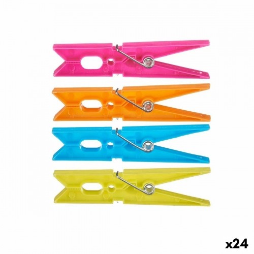 Clothes Pegs Multicolour Plastic 24 Pieces Set (24 Units) image 1