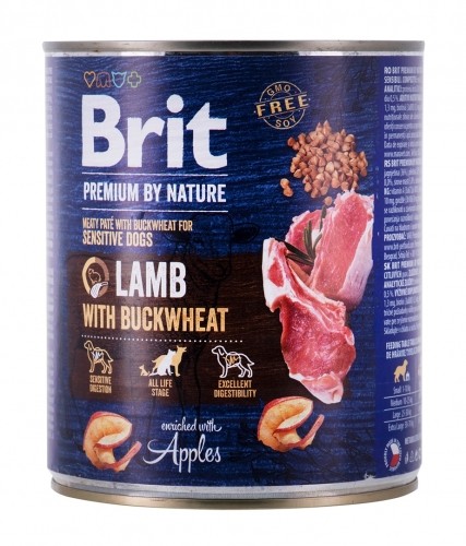 BRIT Premium by Nature Lamb with Buckwheat - Wet dog food - 800 g image 1