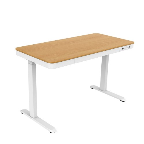 Tuckano Electric height adjustable desk ET119W-C white/oak image 1