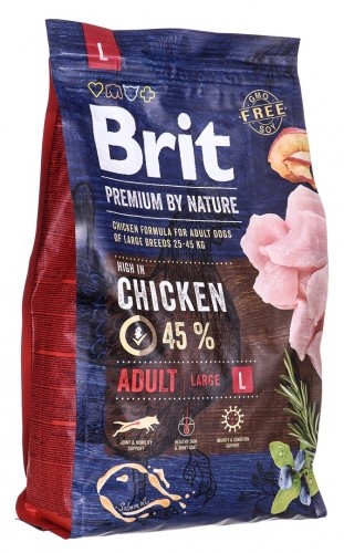 BRIT Premium by Nature Adult L - dry dog food - 3kg image 1