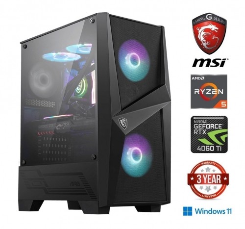 Mdata Gaming Ryzen 5 7600 32GB 512GB SSD NVME 1TB HDD RTX 4060 Ti Windows 11 image 1