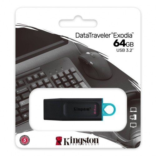 Zibatmiņa Kingston Exodia, 64GB, USB3.2, DTX/64GB image 1