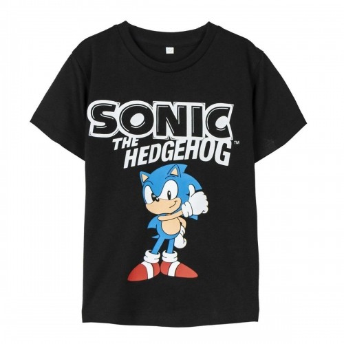Child's Short Sleeve T-Shirt Sonic Black image 1