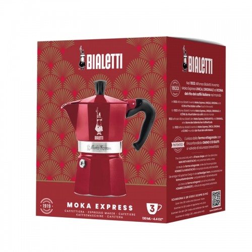 Bialetti - Deco Glamour - Moka Express 3tz Czerwona image 1