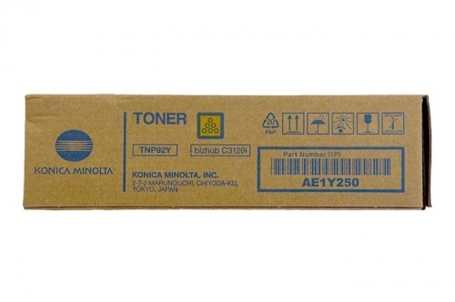 Original Toner Yellow Konica Minolta Bizhub C3120i (TNP92Y, TNP-92Y, AE1Y250) image 1