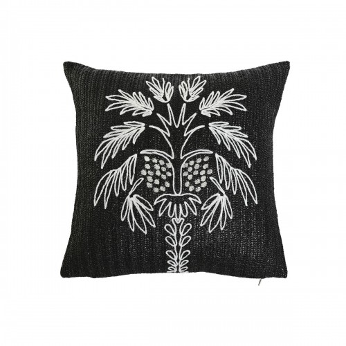 Cushion Home ESPRIT White Black Palm tree 42 x 15 x 42 cm image 1