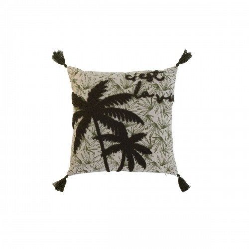 Cushion Home ESPRIT Green Beige Palms Boho 45 x 5 x 45 cm image 1