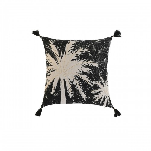 Подушка Home ESPRIT Чёрный Boho Пальмовое 45 x 5 x 45 cm image 1