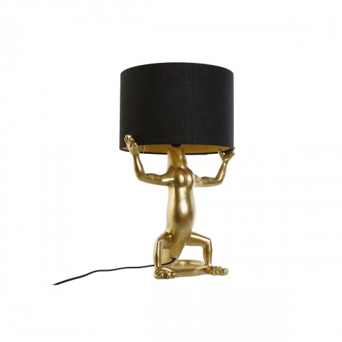 Настольная лампа Home ESPRIT Чёрный Позолоченный Смола 50 W 220 V 31 x 28 x 50 cm (2 штук) image 1