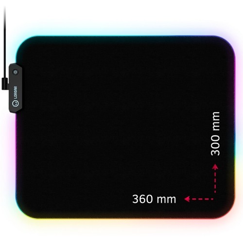Lorgar Steller 913, Gaming mouse pad, High-speed surface, anti-slip rubber base, RGB backlight, USB connection, Lorgar WP Gameware support, size: 360mm x 300mm x 3mm, weight 0.250kg image 1