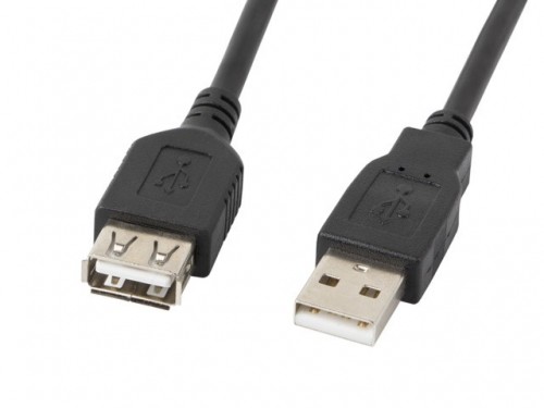 Lanberg CA-USBE-10CC-0007-BK USB cable 0.7 m USB 2.0 USB A Black image 1