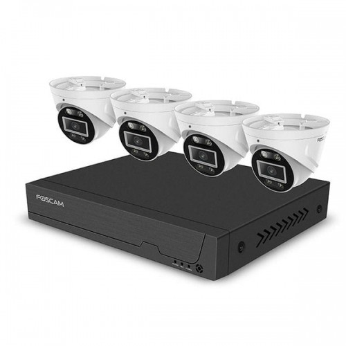 Foscam FN9108E-T4-2T Video-Überwachungssystem Weiß 4x 3K PoE Dome Kamera, 1x 8-Kanal NVR image 1