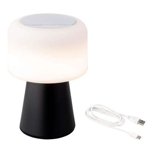 LED Lamp with Bluetooth Speaker and Wireless Charger Lumineo 894415 Black 22,5 cm Rechargeable image 1