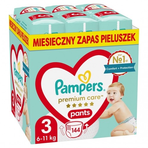 PAMPERS Premium Pants nappies Size 3, 6-11kg, 144pcs image 1