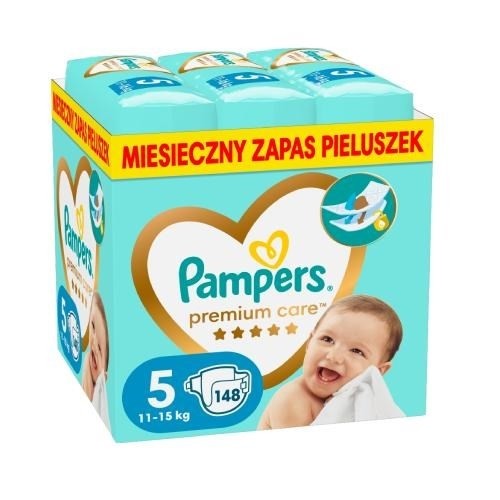 Pampers Premium Protection Size 5, Nappy x148, 11kg-16kg image 1