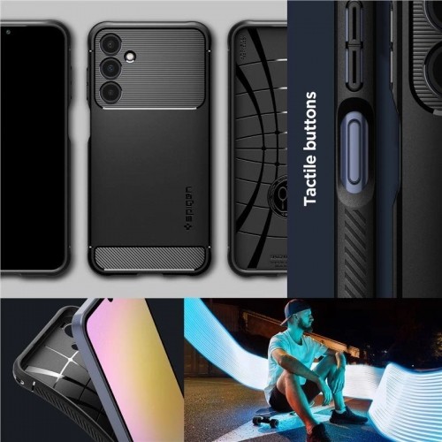 Spigen Rugged Armor case for Samsung Galaxy A25 5G - matte black image 1