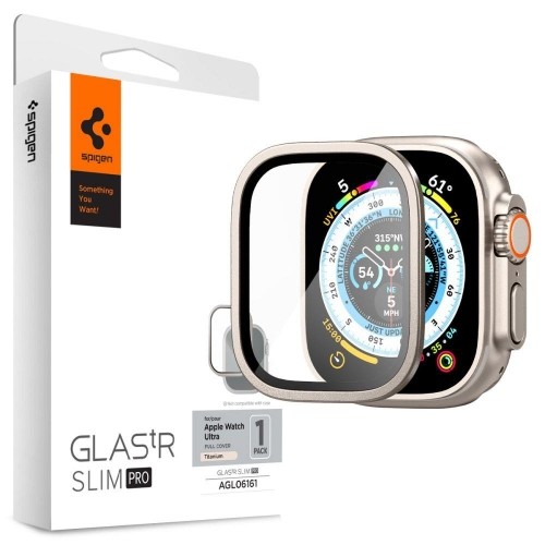 TEMPERED GLASS Spigen GLAS.TR SLIM PRO Apple Watch ULTRA (49 MM) TITANIUM image 1