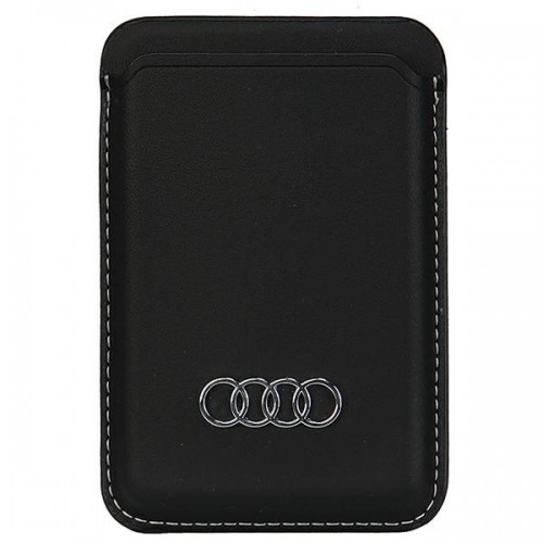 Audi Synthetic Leather Wallet Card Slot czarny|black MagSafe AU-MSCH-Q3|D1-BK image 1