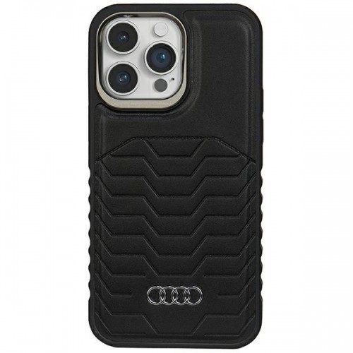 Audi Synthetic Leather MagSafe iPhone 14 Pro 6.1" czarny|black hardcase AU-TPUPCMIP14P-GT|D3-BK image 1