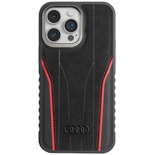 Audi Genuine Leather MagSafe iPhone 14 Pro Max 6.7" czarno-czerwony|black-red hardcase AU-TPUPCMIP14PM-R8|D3-RD image 1