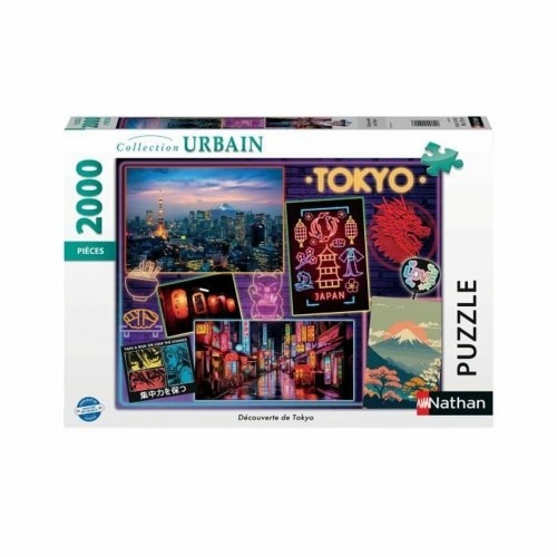 Puzle un domino komplekts Ravensburger Découverte de Tokyo 2000 Daudzums image 1